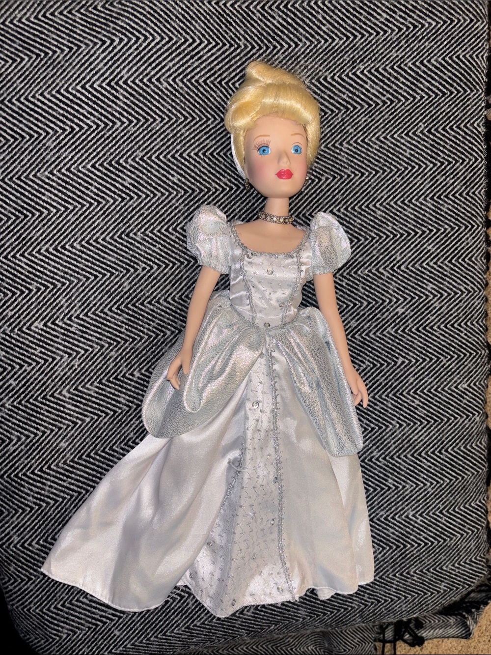 Disney Cinderella Doll in Shimmery Silver Gown